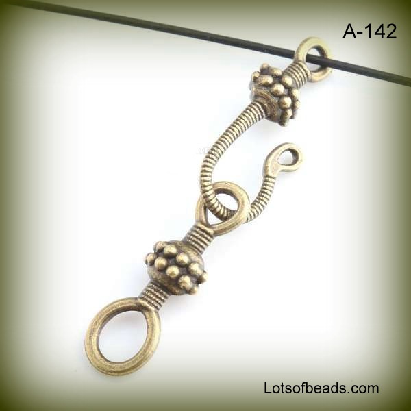 Bronze Bali Style Hook Clasp